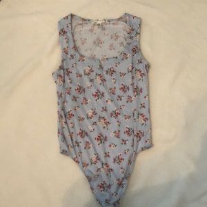 Blue Floral Bodysuit